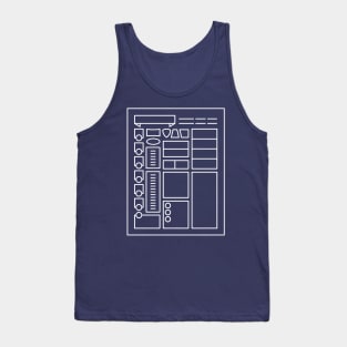 Character Sheet - Dungeons & Dragons Line Art Series Tank Top